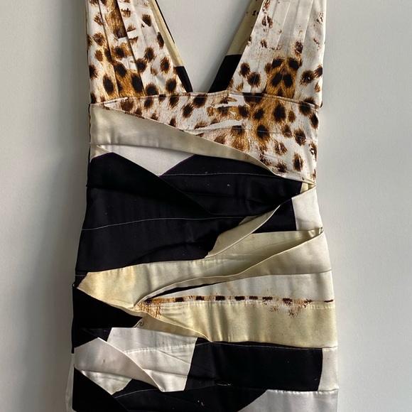 ROBERTO CAVALLI Animal Print Silk Mini Dress - Picture 3 of 6